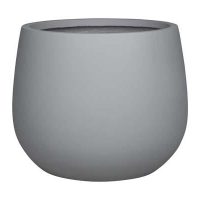 GardenLite SquatCongo Grey Cement single decorative pot for plants