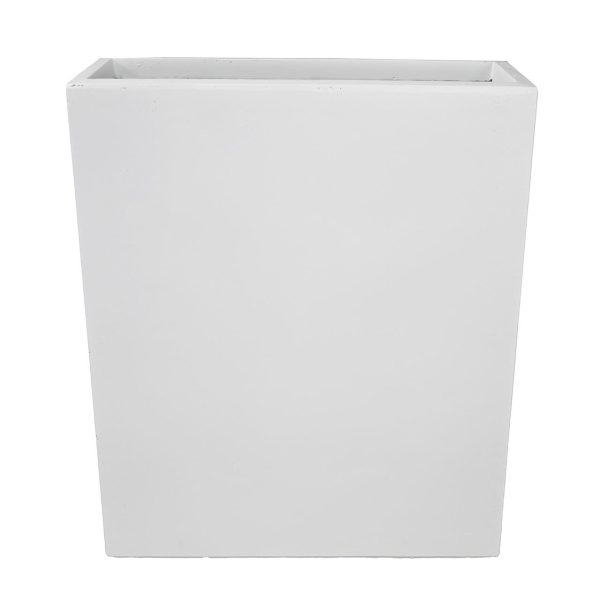 The GardenLite Terrace Planter White S (60x22x72cm) is a plain, rectangular planter with smooth edges and a matt finish, shown against a white background.