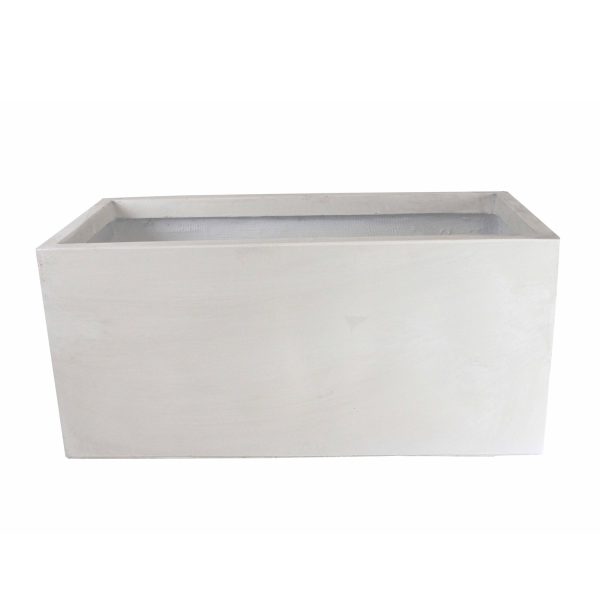 Gardenlite Trough White Feature decorative pot for plants