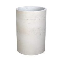 A Grampians Straight Cylinder Cement White pot for plants