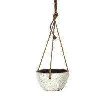 Tang-Hanging-Pot-Rustic-Whit for feature plants glazed pot indoors