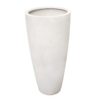 Urban crucible white tall singular pot for feature plants