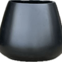 A Vaucluse Sack Pot Black 70x55cm L on a white background.