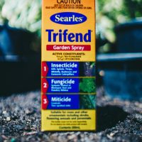 A 200ml box of Searles Trifend Concentrate 200ml is sitting on the ground.