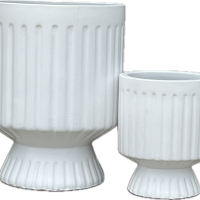 Two Vaucluse Raised Cylinder Black 27x33cm M (Copy) on a black background.