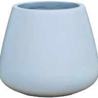 A white pot with a black background.