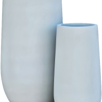 A Vaucluse Tall Vase White 37x70cm L on a black background in Vaucluse.