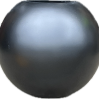 The UrbanStyle Egg with Leg BlackStone M 48x81cm features a large, shiny spherical design with a smooth surface and an open top, perfectly centered on a white background.