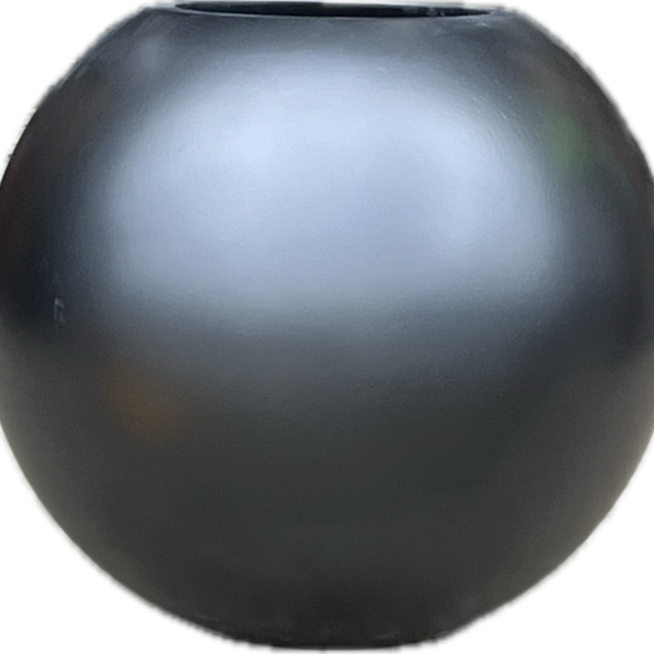 The UrbanStyle Egg with Leg BlackStone M 48x81cm features a large, shiny spherical design with a smooth surface and an open top, perfectly centered on a white background.