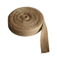 A coarse, brown burlap strip is partially unrolled beside the Garden Stake Bamboo 18-20mm Thick x 1800mm—perfect for wrapping stakes up to 1800mm for extra protection and support.