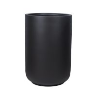 The GardenLite Highball Planter Black XS (28x40cm) is a tall, cylindrical planter with a smooth matte finish, shown standing upright against a white background.