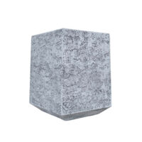 The GardenLite Torino Tapered Hex Planter Grey L (52x42cm) features a textured, geometric design with an irregular hexagonal shape, shown here against a white background.