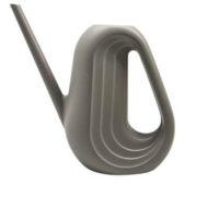The Allied Gradient Watering Can 1.4L Grey features a geometric, sculpted design and large handle, making it perfect for use with your favourite gnat trap against a white backdrop.